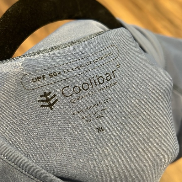 Coolibar UPF 50+ Full Zip Sun Protection Jacket Blue | XL - Picture 5 of 6